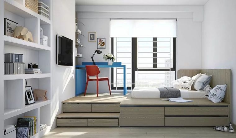 30個(gè)前衛(wèi)的地臺(tái)臥室設(shè)計(jì)，榻榻米已經(jīng)落伍啦_11